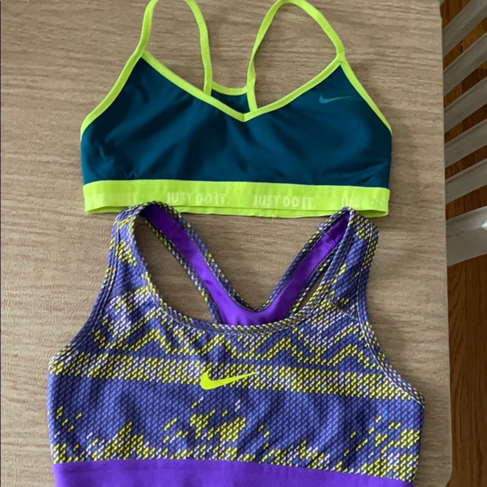 2 Size Small Nike Sports Bras. Perfect condition